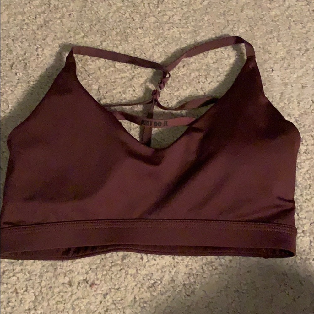 Burgundy Nike Sports Bra